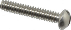 Value Collection - #4-40 UNC, 5/8" Length Under Head Slotted Drive Machine Screw - Round Head, Grade 18-8 Stainless Steel, Uncoated, Without Washer - Exact Tooling