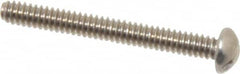 Value Collection - #4-40 UNC, 1" Length Under Head Slotted Drive Machine Screw - Round Head, Grade 18-8 Stainless Steel, Uncoated, Without Washer - Exact Tooling