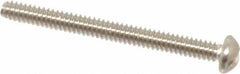 Value Collection - #4-40 UNC, 1-1/4" Length Under Head Slotted Drive Machine Screw - Round Head, Grade 18-8 Stainless Steel, Uncoated, Without Washer - Exact Tooling