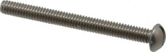 Value Collection - #8-32 UNC, 1-3/4" Length Under Head Slotted Drive Machine Screw - Round Head, Grade 18-8 Stainless Steel, Uncoated, Without Washer - Exact Tooling