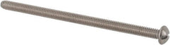 Value Collection - #8-32 UNC, 3" Length Under Head Slotted Drive Machine Screw - Round Head, Grade 18-8 Stainless Steel, Uncoated, Without Washer - Exact Tooling