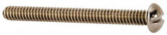 Value Collection - #10-24 UNC, 2" Length Under Head Slotted Drive Machine Screw - Round Head, Grade 18-8 Stainless Steel, Uncoated, Without Washer - Exact Tooling