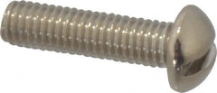 Value Collection - #10-32 UNF, 3/4" Length Under Head Slotted Drive Machine Screw - Round Head, Grade 18-8 Stainless Steel, Uncoated, Without Washer - Exact Tooling