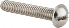 Value Collection - 5/16-18 UNC, 1-3/4" Length Under Head Slotted Drive Machine Screw - Round Head, Grade 18-8 Stainless Steel, Uncoated, Without Washer - Exact Tooling