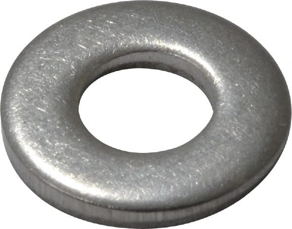 Value Collection - #10 Screw, Grade 18-8 Stainless Steel Standard Flat Washer - 7/32" ID x 1/2" OD, 0.049" Thick - Exact Tooling