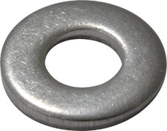 Value Collection - #10 Screw, Grade 18-8 Stainless Steel Standard Flat Washer - 7/32" ID x 1/2" OD, 0.049" Thick - Exact Tooling