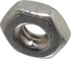 Value Collection - #2-56 UNC Stainless Steel Right Hand Machine Screw Hex Nut - 3/16" Across Flats, 1/16" High, Uncoated - Exact Tooling