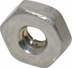 Value Collection - #6-32 UNC Stainless Steel Right Hand Machine Screw Hex Nut - 5/16" Across Flats, 7/64" High, Uncoated - Exact Tooling