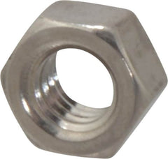 Value Collection - 5/16-18 UNC Stainless Steel Right Hand Hex Nut - 1/2" Across Flats, 17/64" High, Uncoated - Exact Tooling