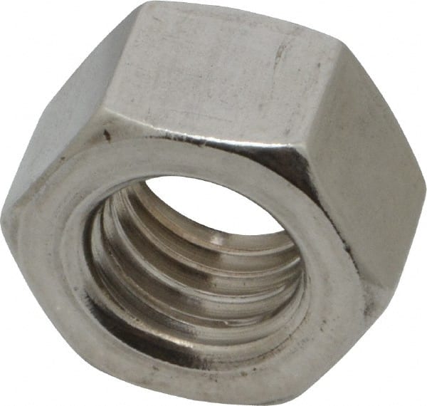 Value Collection - 1/2-13 UNC Stainless Steel Right Hand Hex Nut - 3/4" Across Flats, 7/16" High, Uncoated - Exact Tooling