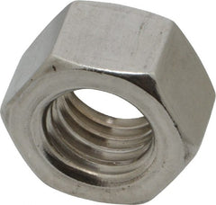 Value Collection - 1/2-13 UNC Stainless Steel Right Hand Hex Nut - 3/4" Across Flats, 7/16" High, Uncoated - Exact Tooling