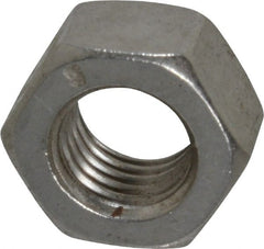 Value Collection - 5/16-24 UNF Stainless Steel Right Hand Hex Nut - 1/2" Across Flats, 17/64" High, Uncoated - Exact Tooling