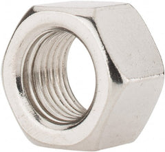 Value Collection - 1/2-20 UNF Stainless Steel Right Hand Hex Nut - 3/4" Across Flats, 7/16" High, Uncoated - Exact Tooling