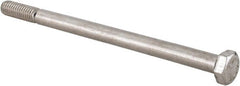 Value Collection - 5/16-18 UNC, 5" Length Under Head Hex Head Cap Screw - Grade 18-8 Stainless Steel, 1/2" Hex - Exact Tooling