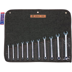 Wright Tool & Forge - 11 Pc, 7 -19mm, 12-Point Metric Combination Wrench Set - Exact Tooling