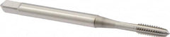 OSG - #4-40 UNC 2B 4 Flute Nitride Finish Cobalt Straight Flute Standard Hand Tap - Plug, Right Hand Thread, 9/16" OAL, 0.141" Thread Length, Oversize - Exact Tooling