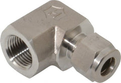 Ham-Let - 3/8" OD, Grade 316Stainless Steel Female Elbow - Comp x FNPT Ends - Exact Tooling
