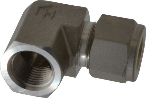 Ham-Let - 1/2" OD, Grade 316Stainless Steel Female Elbow - Comp x FNPT Ends - Exact Tooling