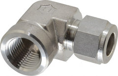 Ham-Let - 1/2" OD, Grade 316Stainless Steel Female Elbow - Comp x FNPT Ends - Exact Tooling