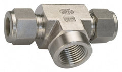 Ham-Let - 5/8" OD, Grade 316Stainless Steel Female Branch Tee - Comp x Comp x FNPT Ends - Exact Tooling