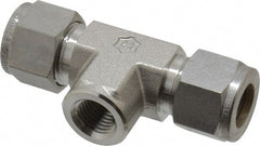 Ham-Let - 1/2" OD, Grade 316Stainless Steel Female Branch Tee - Comp x Comp x FNPT Ends - Exact Tooling