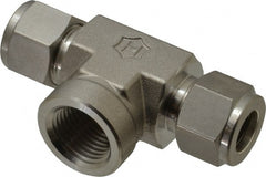Ham-Let - 1/2" OD, Grade 316Stainless Steel Female Branch Tee - Comp x Comp x FNPT Ends - Exact Tooling
