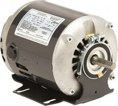 US Motors - 1/2 hp, ODP Enclosure, Auto Thermal Protection, 1,725 RPM, 115 Volt, 60 Hz, Industrial Electric AC/DC Motor - Size 48/56 Frame, Resilient Mount, 1 Speed, Sleeve Bearings, A Class Insulation, Reversible - Exact Tooling