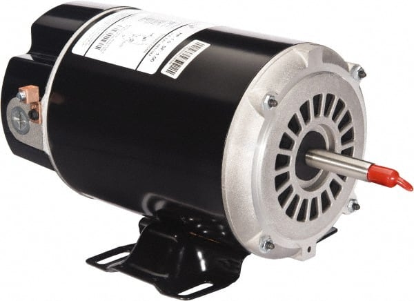 US Motors - 1 hp, ODP Enclosure, Auto Thermal Protection, 3,450 RPM, 115 Volt, 60 Hz, Industrial Electric AC/DC Motor - Size 48 Frame, Thru Bolt Mount, 1 Speed, Ball/SAB Bearings, 10.0 Full Load Amps, B Class Insulation, CCW Drive End - Exact Tooling