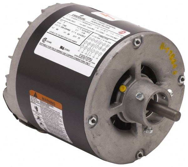 US Motors - 1/3 hp, TEFC Enclosure, Auto Thermal Protection, 1,725 RPM, 115 Volt, 60 Hz, Industrial Electric AC/DC Motor - Size 56 Frame, Hub Mount, 1 Speed, Ball Bearings, 6.8 Full Load Amps, B Class Insulation, CCW Drive End - Exact Tooling