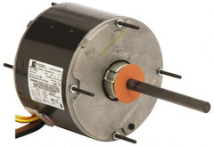 US Motors - 1/4 hp, TEAO Enclosure, Auto Thermal Protection, 1,075 RPM, 208-230 Volt, 60 Hz, Industrial Electric AC/DC Motor - Size 48 Frame, Stud/Band Mount, 1 Speed, Ball Bearings, 1.7 Full Load Amps, B Class Insulation, Reversible - Exact Tooling