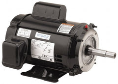 US Motors - 3 hp, ODP Enclosure, 3,500 RPM, 115/230 Volt, 60 Hz, Industrial Electric AC/DC Motor - Size 182 Frame, Horizontal-Footed Mount, 1 Speed, Ball Bearings, 16.0/32.0 Full Load Amps, F Class Insulation - Exact Tooling