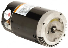 US Motors - 1/2 hp, ODP Enclosure, Auto Thermal Protection, 3,450 RPM, 115/230 Volt, 60 Hz, Industrial Electric AC/DC Motor - C-Face Mount, 1 Speed, Ball Bearings, B Class Insulation, CW Lead End - Exact Tooling