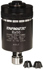 Tapmatic - Model RX50, No. 6 Min Tap Capacity, 1/2 Inch Max Mild Steel Tap Capacity, JT33 Mount Tapping Head - 22100 (J421), 22200 (J422) Compatible, Includes Tap Clamping Wrenches and 2 collets, for Manual Machines - Exact Tooling