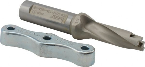 Iscar - 0.512 to 0.528" Diam, 3xD, 1.53" Max Depth, 5/8" Shank Diam, 4.11" OAL, Replaceable Tip Drill - IDI-SG, IDI-SK Insert, DCM Toolholder, Series ChamDrill - Exact Tooling