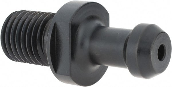Parlec - CAT50 Taper, 1-8 Thread, 45° Angle Radius, Standard Retention Knob - 3.14" OAL, 0.904" Knob Diam, 1.78" from Knob to Flange, 0.236" Coolant Hole, Through Coolant - Exact Tooling