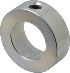 Climax Metal Products - 1-3/16" Bore, Steel, Set Screw Shaft Collar - 2" Outside Diam, 11/16" Wide - Exact Tooling