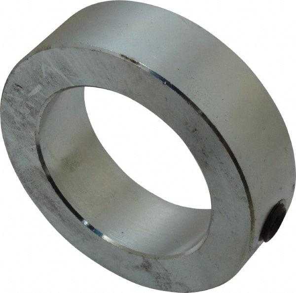 Climax Metal Products - 2-3/16" Bore, Steel, Set Screw Shaft Collar - 3-1/4" Outside Diam, 15/16" Wide - Exact Tooling
