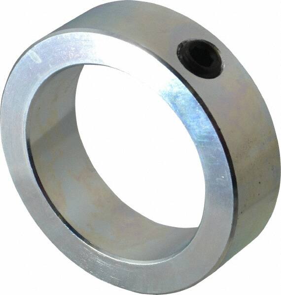Climax Metal Products - 2-3/8" Bore, Steel, Set Screw Shaft Collar - 3-1/4" Outside Diam, 15/16" Wide - Exact Tooling