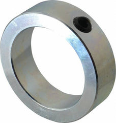 Climax Metal Products - 2-3/8" Bore, Steel, Set Screw Shaft Collar - 3-1/4" Outside Diam, 15/16" Wide - Exact Tooling