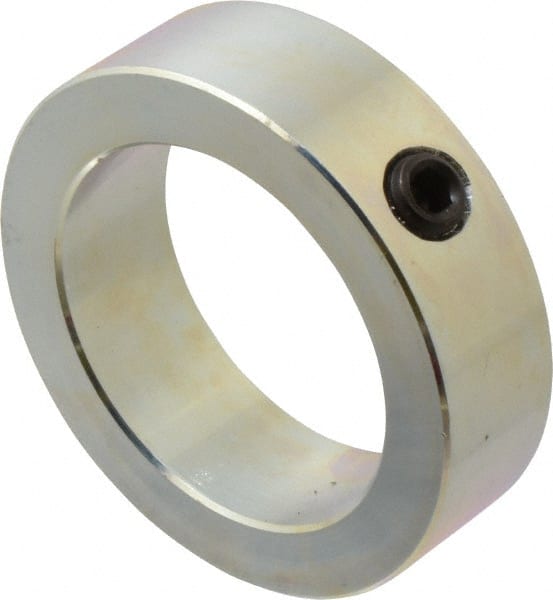 Climax Metal Products - 2-1/2" Bore, Steel, Set Screw Shaft Collar - 3-1/2" Outside Diam, 1" Wide - Exact Tooling