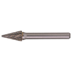 SM-43 Double Cut Solid Carbide Bur-Pointed Cone Shape - Exact Tooling