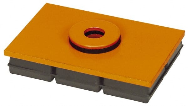 Mason Ind. - 10" Long x 10" Wide x 1" Thick, Neoprene & Steel, Machinery Leveling Pad & Mat - 5,000 Lb Max Load - Exact Tooling