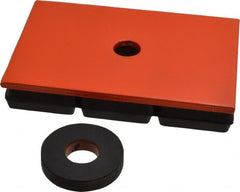 Mason Ind. - 6" Long x 4" Wide x 1" Thick, Neoprene & Steel, Machinery Leveling Pad & Mat - 1,200 Lb Max Load - Exact Tooling