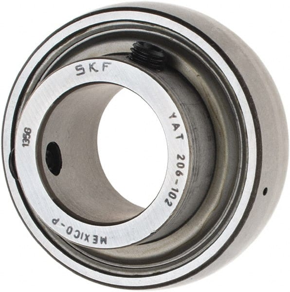 SKF - 1-1/8" ID x 2.4409" OD, 3,380 Lb Dynamic Capacity, Insert Bearing Insert Bearing - 0.7087" Race Width, 2,520 Lb Static Capacity - Exact Tooling