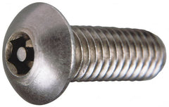 Value Collection - #10-24 UNC Pin In Hex Socket Drive, Button Screw - Grade 18-8 Stainless Steel, Uncoated, 1" Length Under Head - Exact Tooling