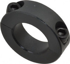 Made in USA - 1" Bore, Steel, Two Piece Shaft Collar - 1-3/4" Outside Diam, 1/2" Wide - Exact Tooling