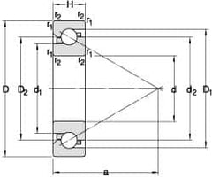SKF - Radial Ball Bearings; Type: Angular Contact ; Style: Open ; Bore Diameter (mm): 95.00 ; Outside Diameter (mm): 130.00 ; Width (mm): 36.00 ; Flange Type: Without Flange - Exact Tooling