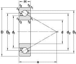 SKF - Radial Ball Bearings; Type: Angular Contact ; Style: Open ; Bore Diameter (mm): 80.00 ; Outside Diameter (mm): 140.00 ; Width (mm): 26.00 ; Flange Type: Without Flange - Exact Tooling