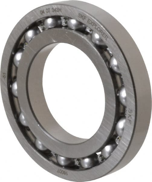 SKF - 35mm Bore Diam, 62mm OD, Open Deep Groove Radial Ball Bearing - 9mm Wide, 1 Row, Round Bore, 1,830 Lb Static Capacity, 2,790 Lb Dynamic Capacity - Exact Tooling