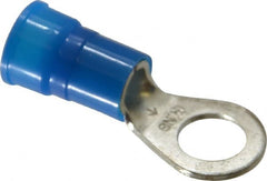 3M - 6 AWG Partially Insulated Crimp Connection Circular Ring Terminal - 3/8" Stud, Copper Contact - Exact Tooling
